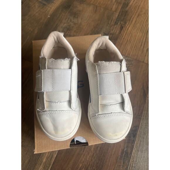 UGG T Rennon Low Toddler Sneakers in White Leather w/Rainbow Glitter (8T/EU25) - Picture 2 of 8